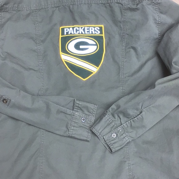 Vintage Packers NFL Team Apparel Olive Green Bay Shirt Boys XL - Picture 6 of 11